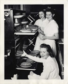 Pie making in the Home Economics Dept.. Date: 1944.